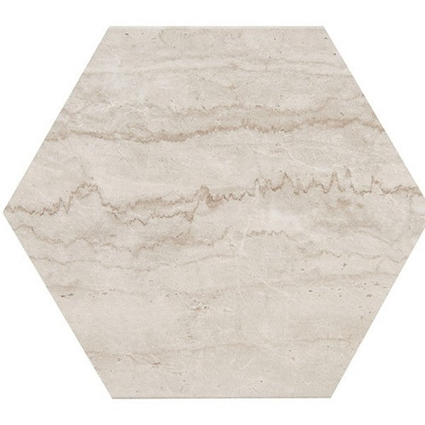 Chesapeake Pine Ridge 8" Marble Look Matte Glaze Hexagon Tile