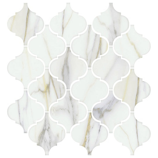 American Olean 11" x 12" Mythique Marble Matte Ceramic Arabesque Mosaic