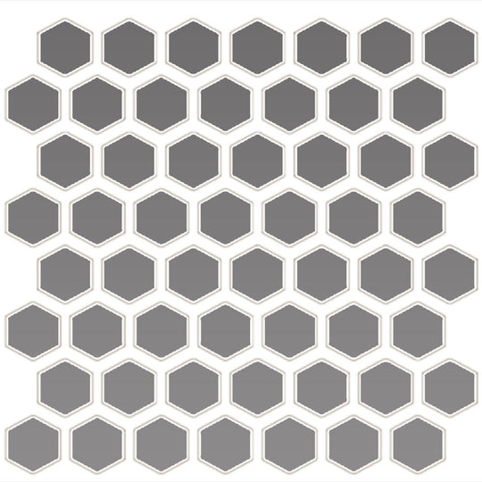 Daltile-Color-wheel-Mosaic-12-x-14-Ceramic-1.5-Hexagon-Mosaic-Arctic-White-|-Black-Matte