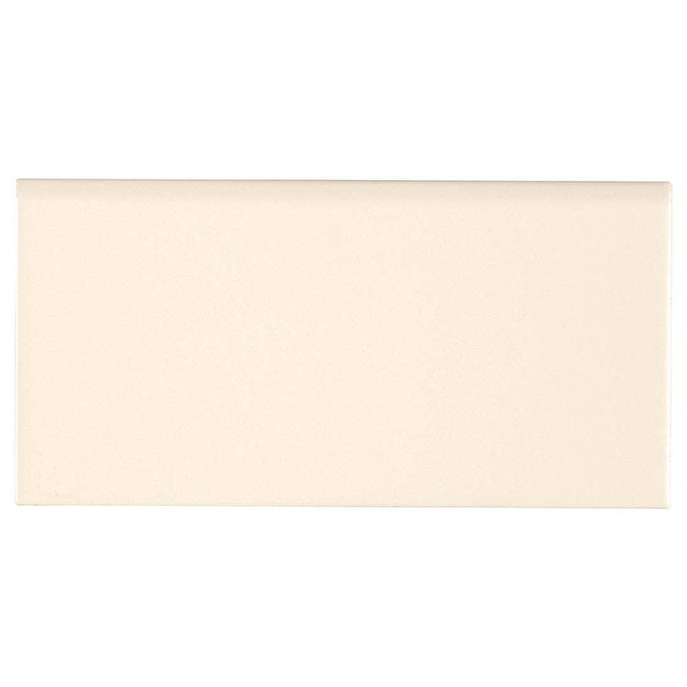 MS International Almond 3" x 6" Glossy Ceramic Bullnose