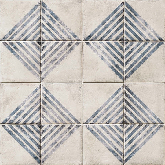 Bedrosians Vivace 9" x 9" Pressed Porcelain Deco Matte Tile