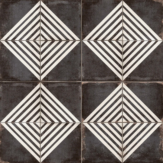 Bedrosians Vivace 9" x 9" Pressed Porcelain Deco Matte Tile