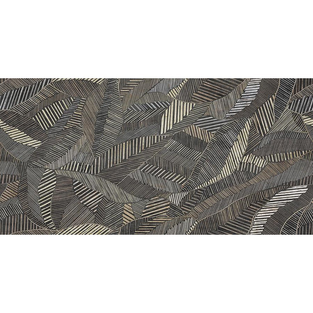 Tesoro 24" x 48" Tinsel Rectified Glossy Porcelain Leaf Wall Tile