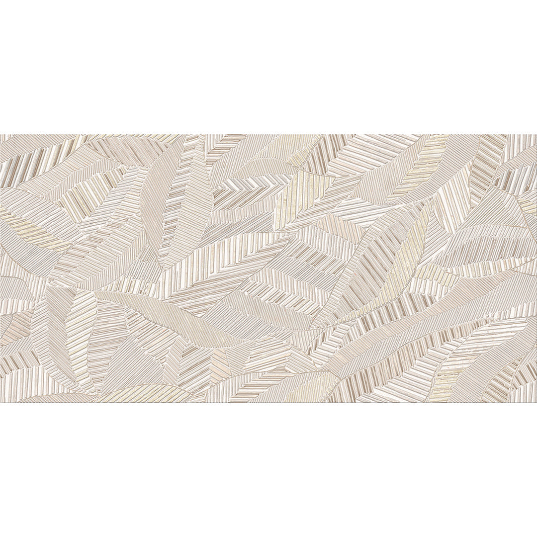 Tesoro 24" x 48" Tinsel Rectified Glossy Porcelain Leaf Wall Tile