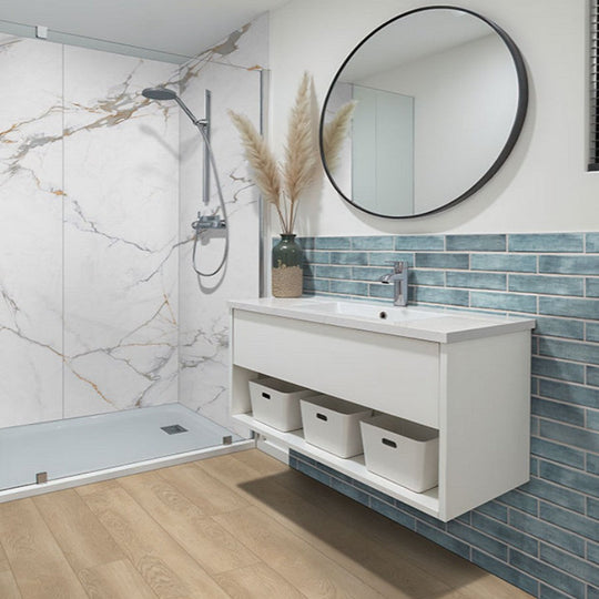 MS-International-32-x-96-Azure-Regal-Calacatta-Polished-Porcelain-Panel