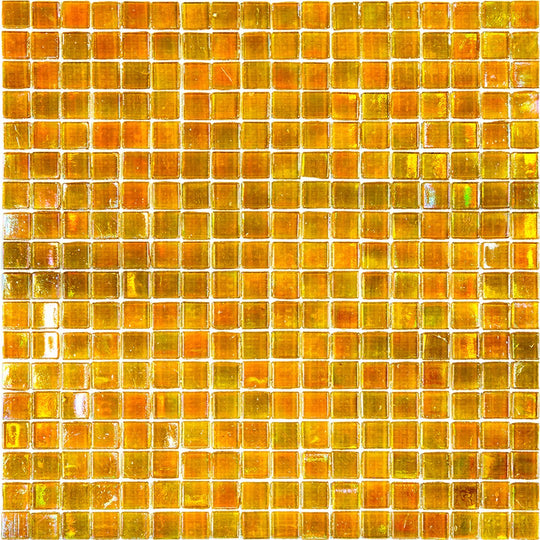 MiR Alma Solid Color 0.6" Nibble Beige 11.6" x 11.6" Glass Mosaic