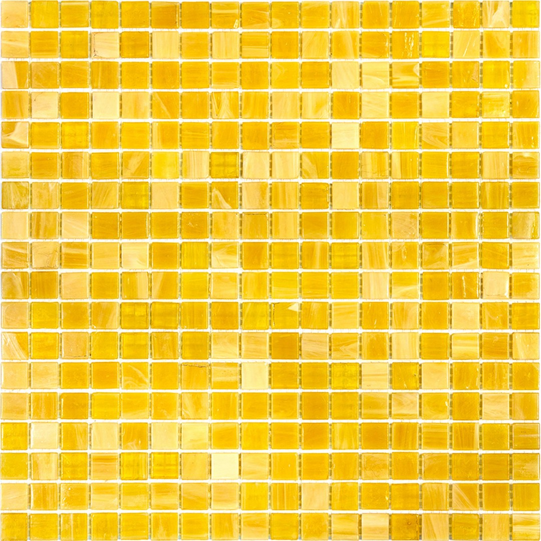 MiR Alma Solid Color 0.6" Nibble Beige 11.6" x 11.6" Glass Mosaic