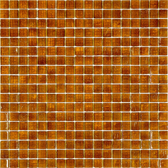 MiR Alma Solid Color 0.6" Nibble Beige 11.6" x 11.6" Glass Mosaic