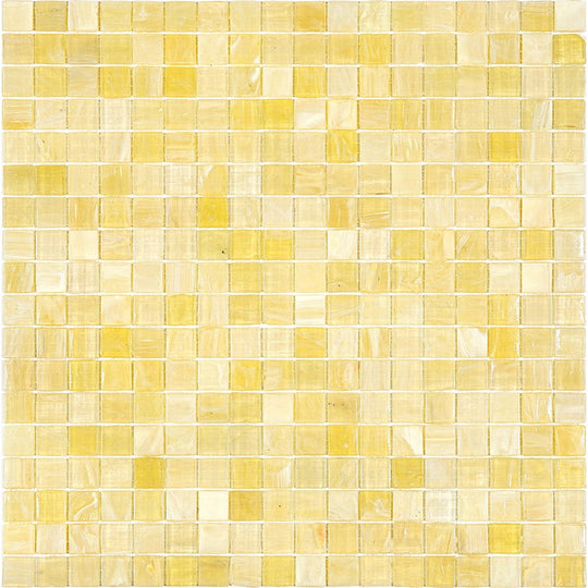 MiR Alma Solid Color 0.6" Nibble Beige 11.6" x 11.6" Glass Mosaic