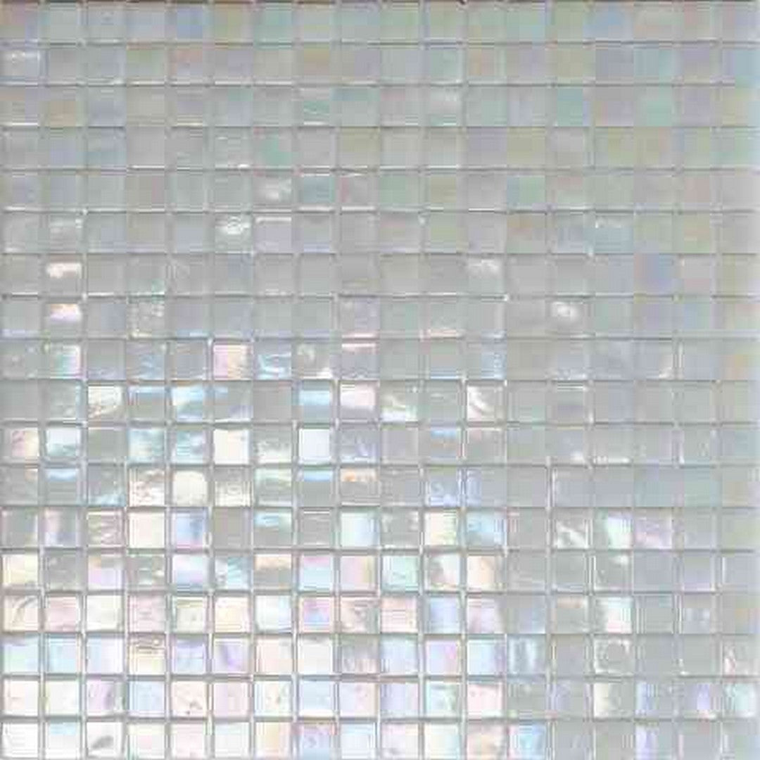 MiR Alma Solid Color 0.6" Nibble White 11.6" x 11.6" Glass Mosaic