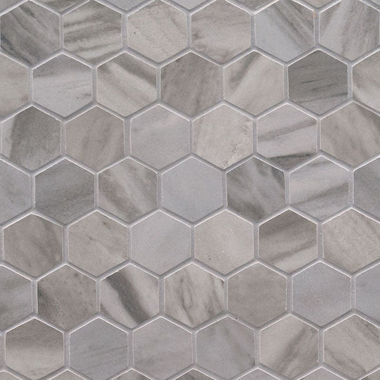 MS International Eden 12" x 12" Matte Porcelain Hexagon 2x2 Mosaic