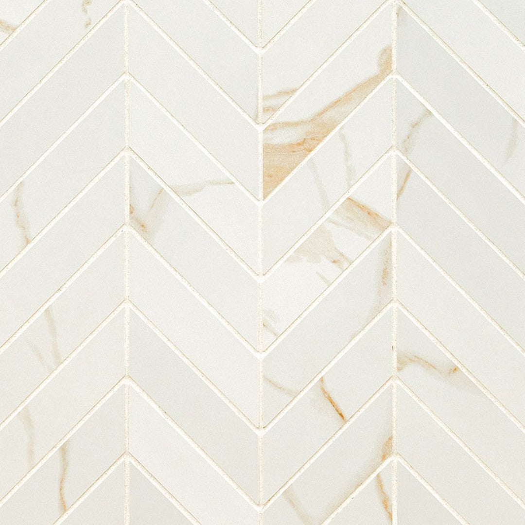 MS International Eden 12" x 15" Matte Porcelain Chevron Mosaic