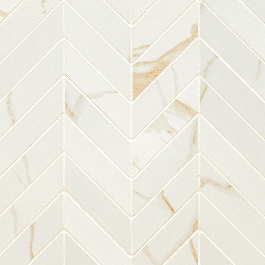 MS International Eden 12" x 15" Matte Porcelain Chevron Mosaic