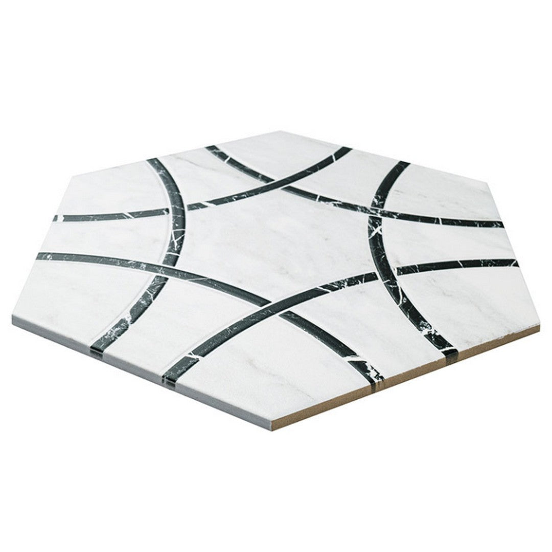 MS International 11" x 13" Geoglam Matte Hexagonal Porcelain Tile