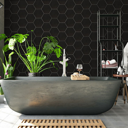 MS-International-Hexley-9-x-10-Matte-Porcelain-Hexagon-Mosaic-Graphite-Gray-Light