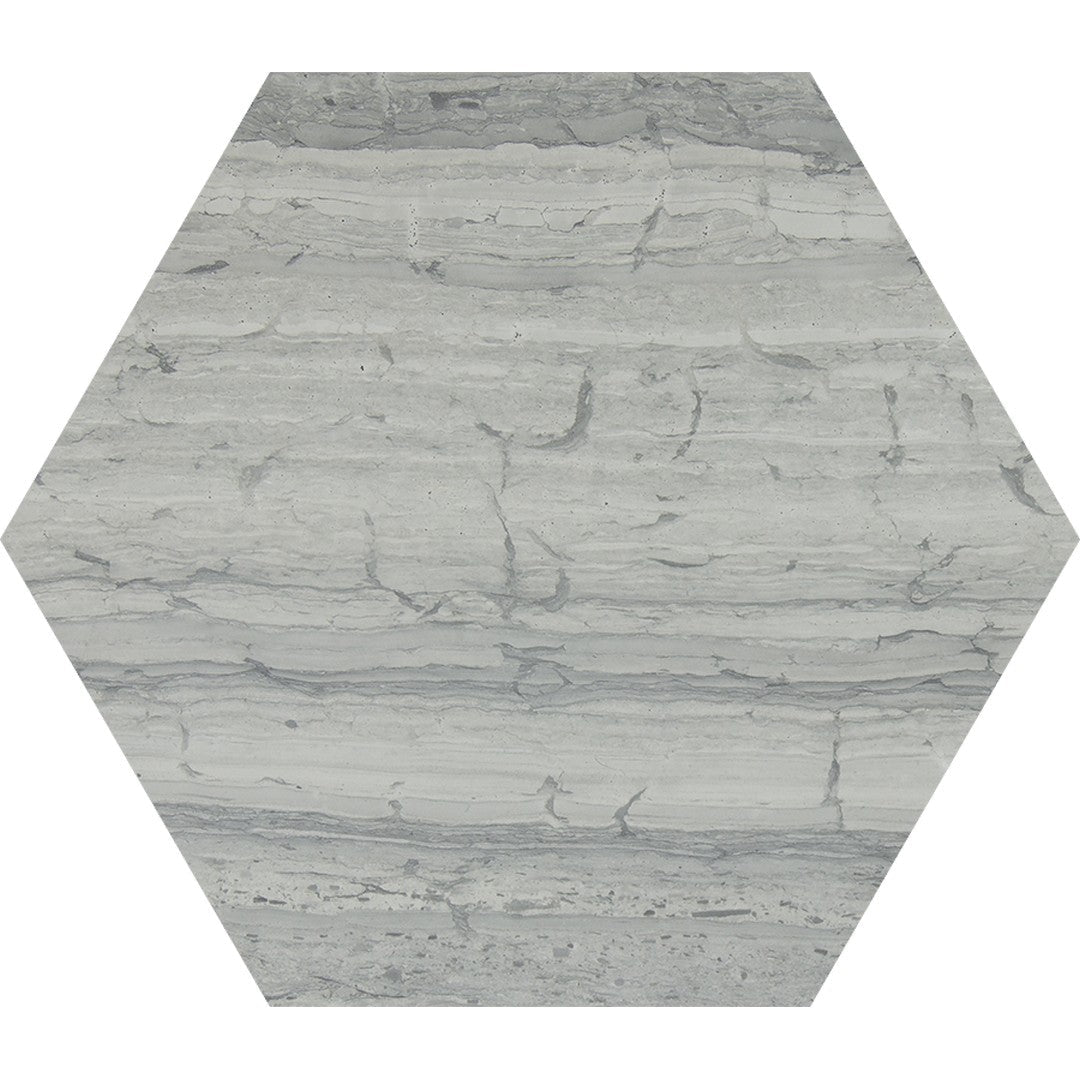 Tesoro 6" x 7" Haisa Blue Honed Natural Stone Hexagon Tile