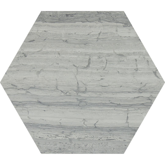 Tesoro 6" x 7" Haisa Blue Honed Natural Stone Hexagon Tile