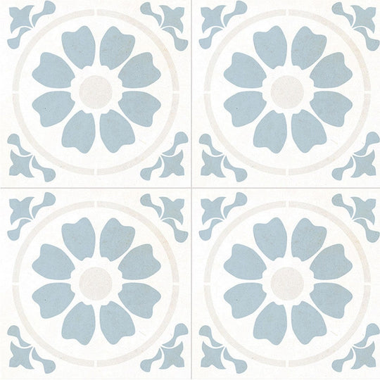 MS International Kenzzi 8" x 8" Matte Glaze Porcelain Encaustic Wall Tile