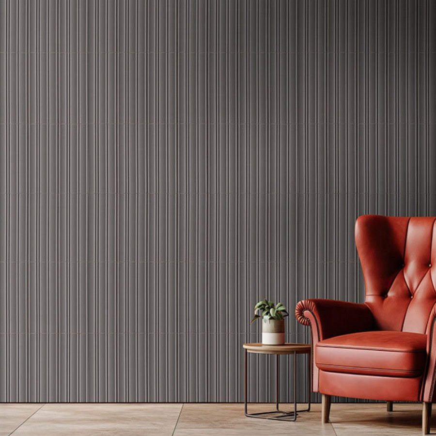 MS-International-7-x-16-Folk-Satin-3D-Extruded-Design-Fluted-Porcelain-Wall-Tile-Charcoal