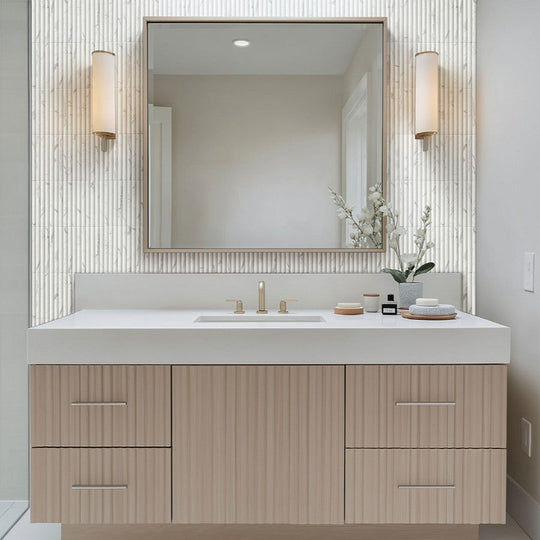 MS-International-5-x-10-Scanalato-Calacatta-Satin-Fluted-Porcelain-Tile