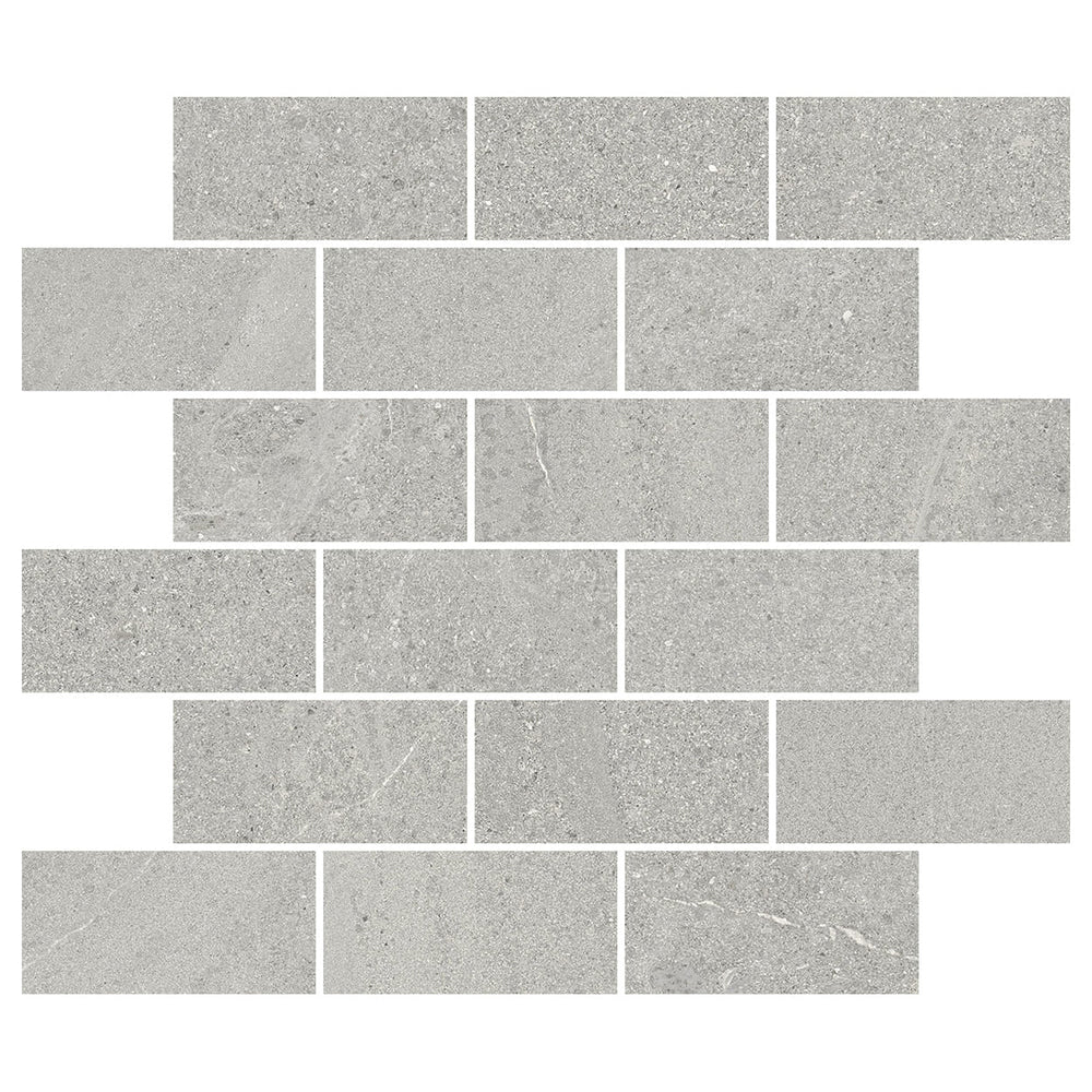 Del Conca USA 12" x 12" New England Glazed Porcelain Brick Mosaic