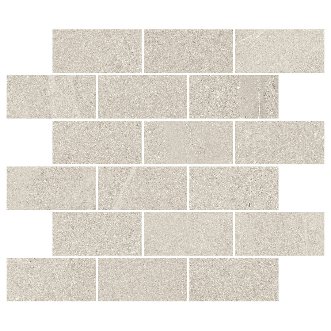 Del Conca USA 12" x 12" New England Glazed Porcelain Brick Mosaic