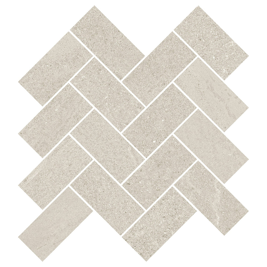 Del Conca USA 12" x 14" New England Glazed Porcelain Herringbone Mosaic