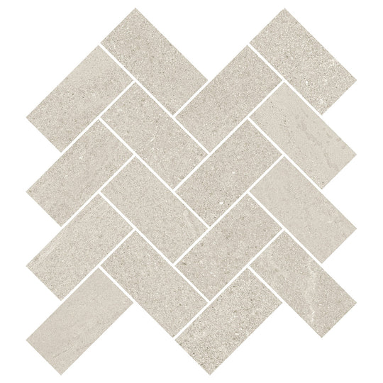 Del Conca USA 12" x 14" New England Glazed Porcelain Herringbone Mosaic