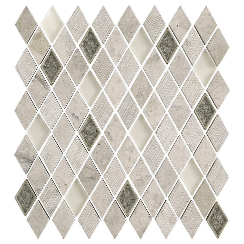 Maniscalco-12-x-12-Bennelong-Point-Stone-&-Glass-Blend-Diamond-Mosaic-Carrara-Blend