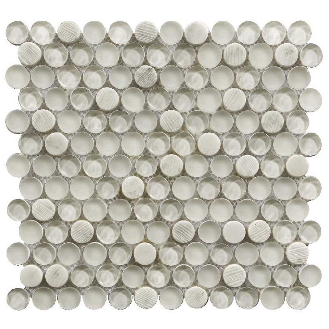 Maniscalco Bennelong Point 11.2" x 11.7" Stone & Glass Blend Dots Mosaic