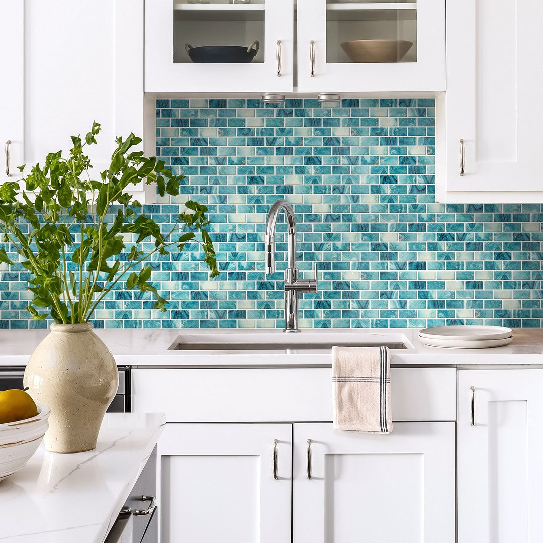 Tesoro-12.25-x-10-Vanguard-Interlocking-1x2-Glass-Mosaic-Forest-Aqua