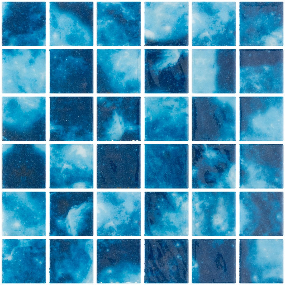 Tesoro 12.25" x 12.25" Vanguard Dot Mounted Glass 2" Mosaic
