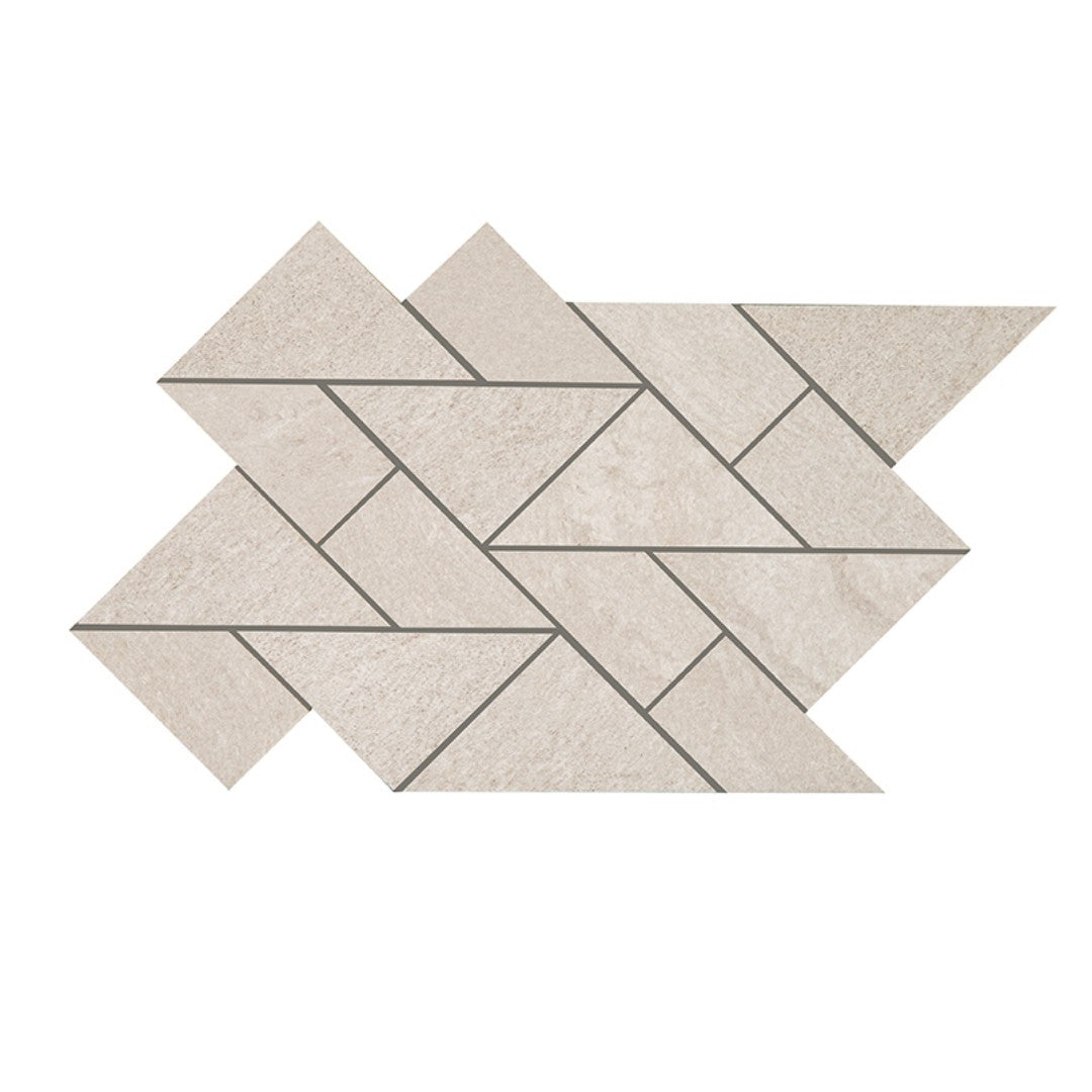 Crossville 8.55" x 14.65" Owen Stone Leathered Porcelain Multi Shape Mosaic