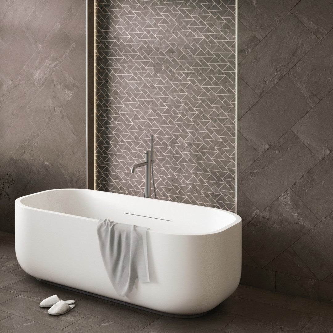 Crossville-8.55-x-14.65-Owen-Stone-Leathered-Porcelain-Multi-Shape-Mosaic-Sable