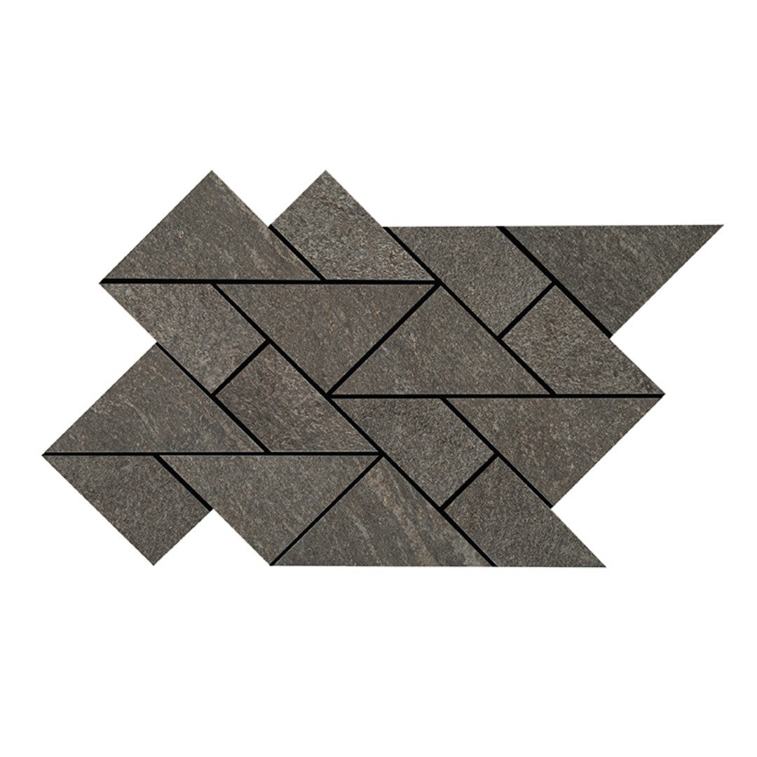 Crossville 8.55" x 14.65" Owen Stone Leathered Porcelain Multi Shape Mosaic