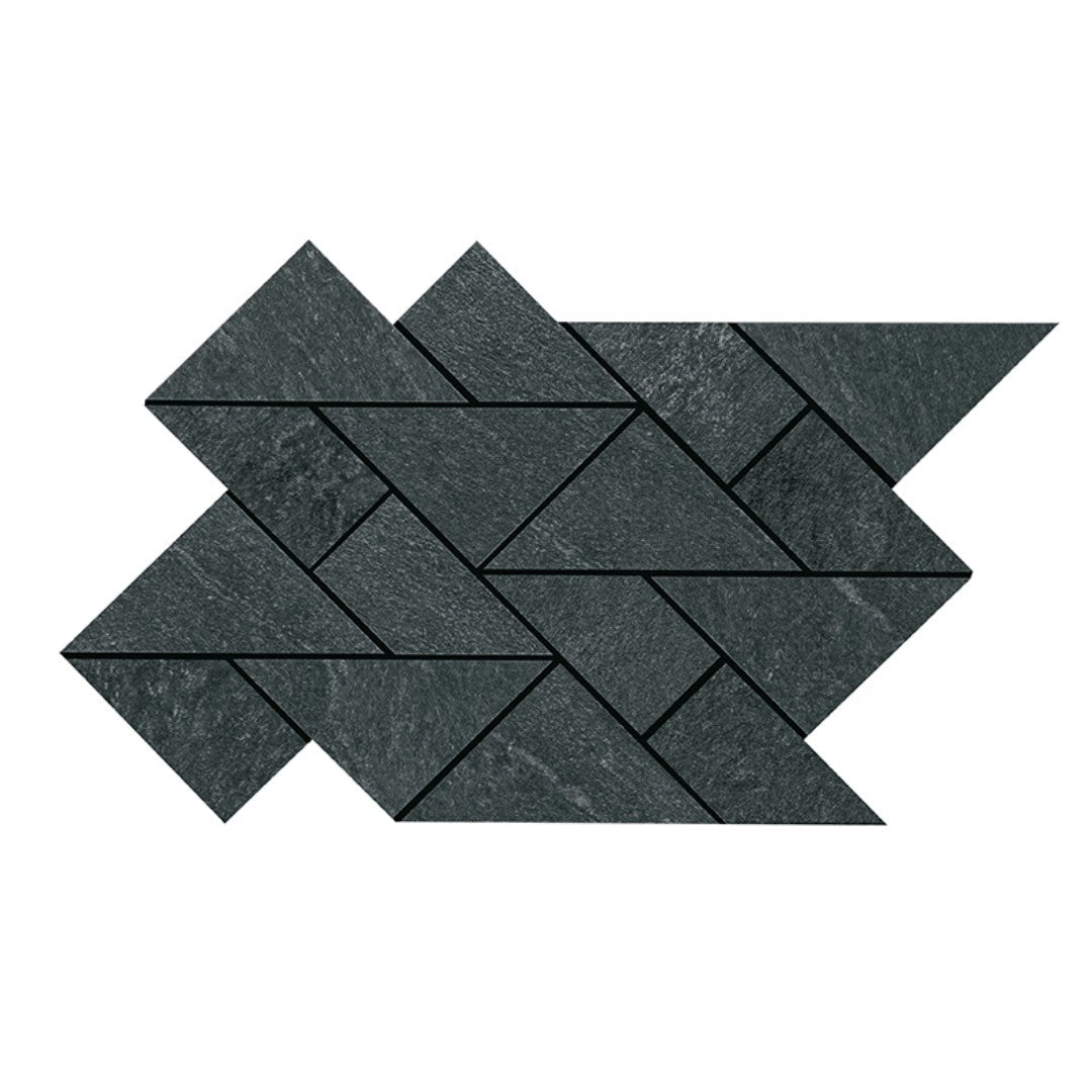 Crossville 8.55" x 14.65" Owen Stone Leathered Porcelain Multi Shape Mosaic