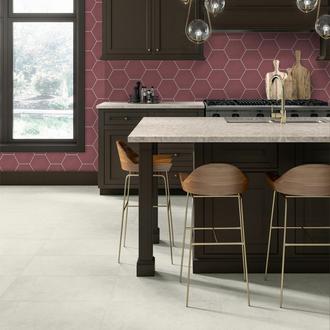 Daltile-Bee-Hive-Medley-8.5-x-10-Matte-Porcelain-Hexagon-Floor-Tile-Marsala