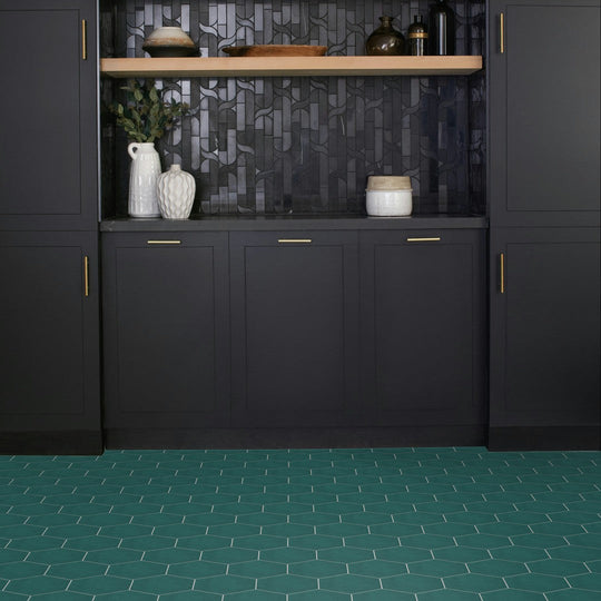 Daltile-Bee-Hive-Medley-8.5-x-10-Matte-Porcelain-Hexagon-Floor-Tile-Green