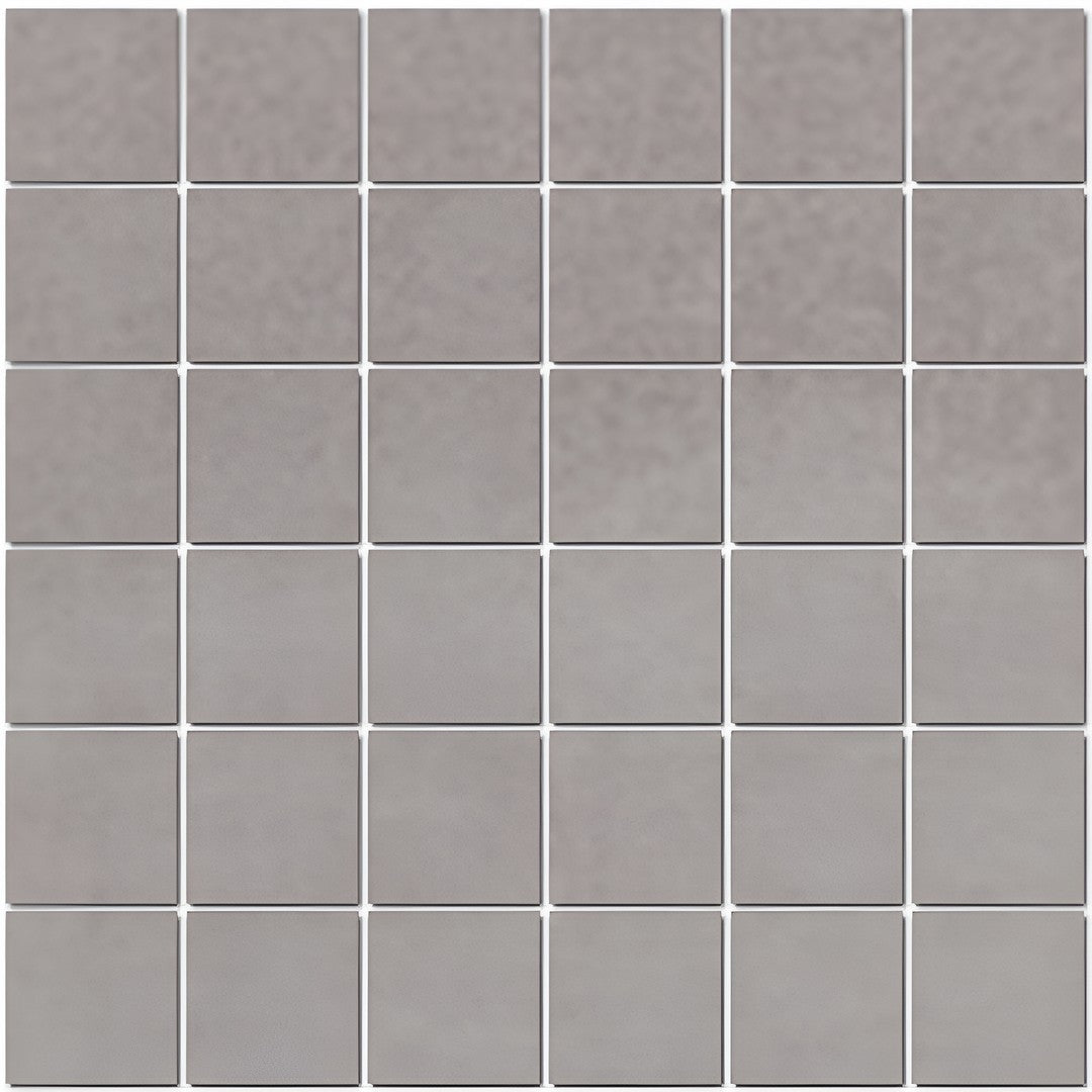 Tesoro 12" x 12" Fusion Fabric Pressed Matte Porcelain 2" Mosaic