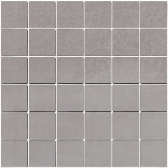 Tesoro 12" x 12" Fusion Fabric Pressed Matte Porcelain 2" Mosaic