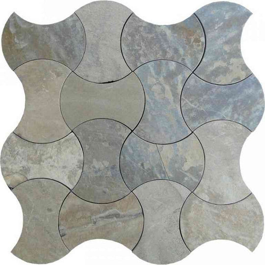 MiR Waterjet 11.8" x 11.8" Natural Stone Mosaic Honed