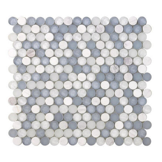 Happy Floors SoBe 11.5" x 12.4" Penny Round Mosaic