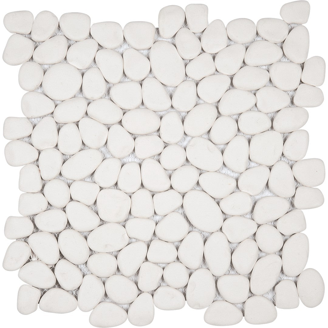 Bati Orient 12" x 12" Bali Reconstituted Pebble Natural Stone Mosaic