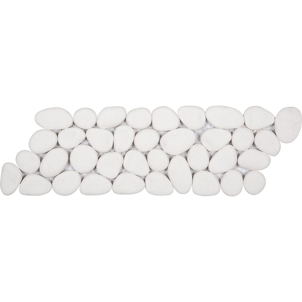 Bati Orient 4" x 12" Bali Reconstituted Pebble Natural Stone Mosaic Border