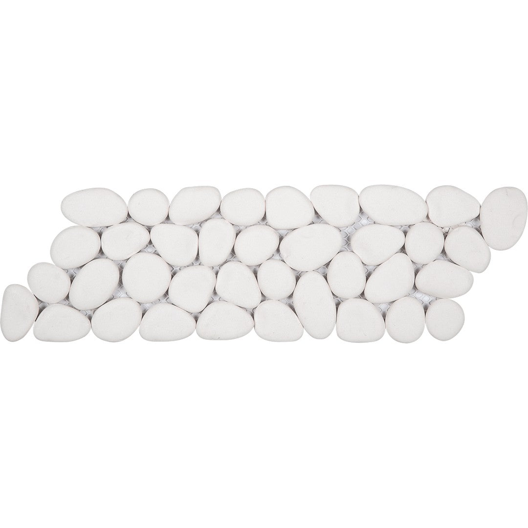 Bati Orient 4" x 12" Bali Reconstituted Pebble Natural Stone Mosaic Border