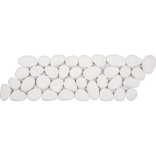 Bati Orient 4" x 12" Bali Reconstituted Pebble Natural Stone Mosaic Border