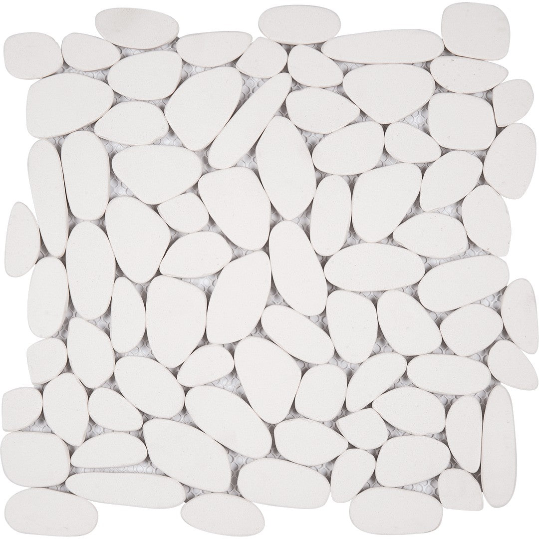 Bati Orient 12" x 12" Bali Sliced Reconstituted Pebble Natural Stone Mosaic