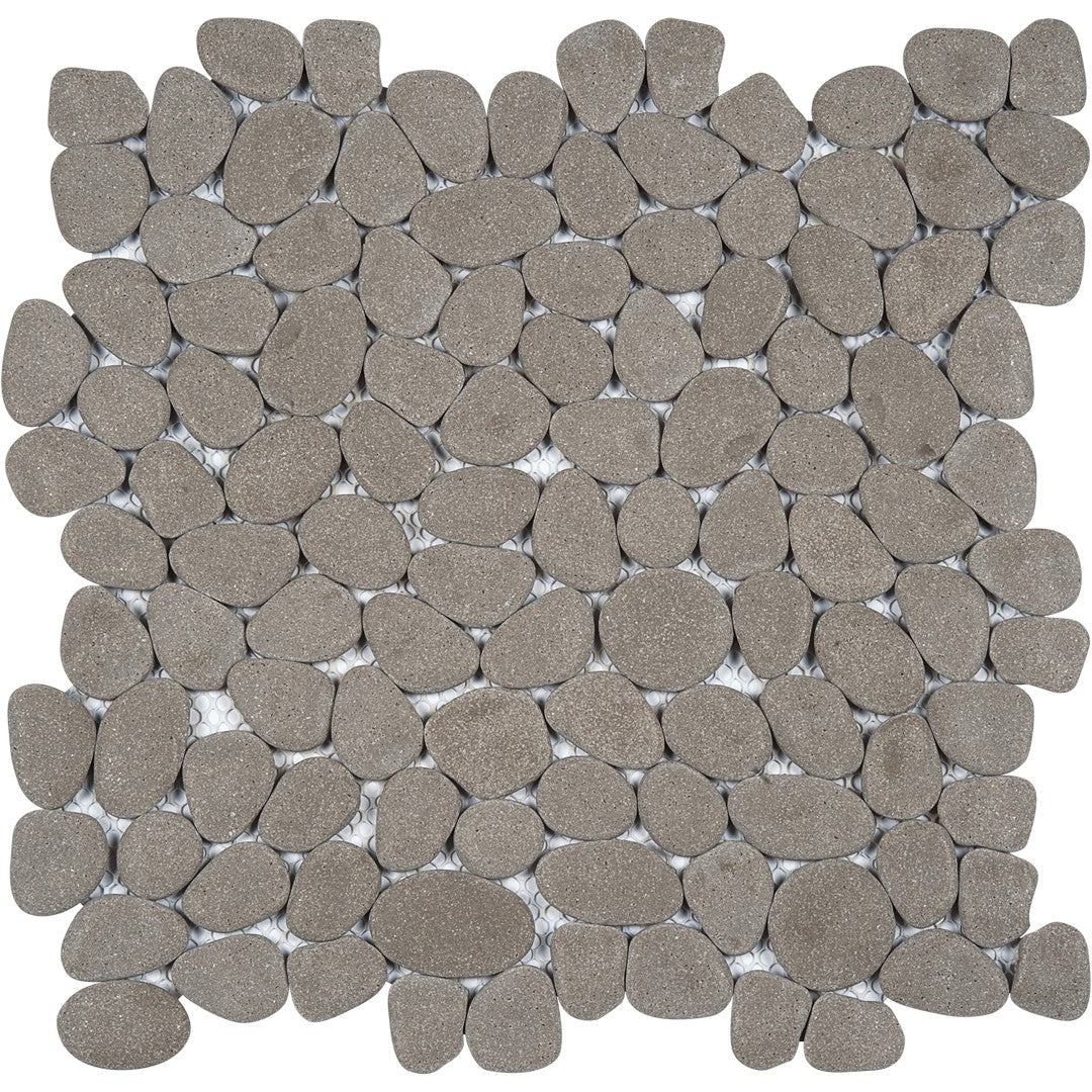Bati Orient 12" x 12" Bali Reconstituted Pebble Natural Stone Mosaic