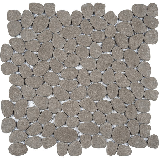 Bati Orient 12" x 12" Bali Reconstituted Pebble Natural Stone Mosaic