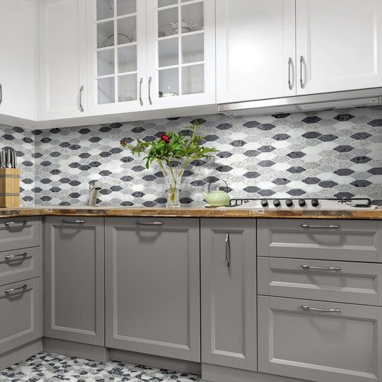 Bati-Orient-13-x-13.8-Terrazzo-Long-Hexagon-Marble-Mosaic-White-Grey-Black-Mix